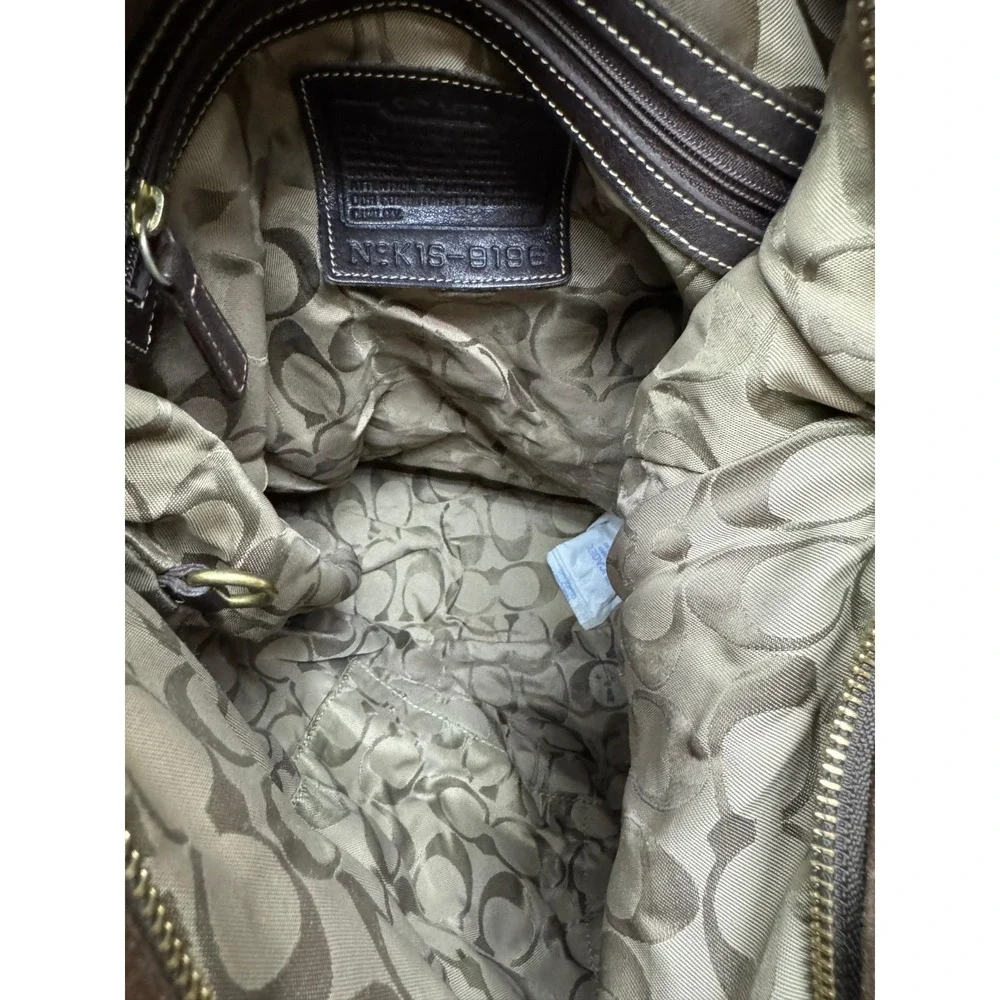 Vintage Coach Women's 9196 Legacy Suede Hobo Shoulder Bag Dark Brown - Picture 8 of 14